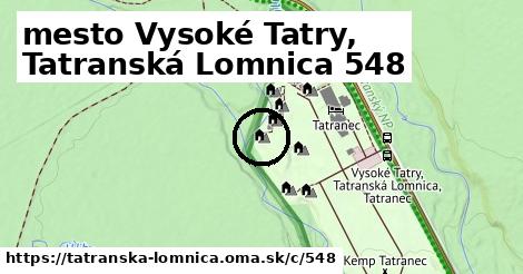 mesto Vysoké Tatry, Tatranská Lomnica <span class="supisne">548</span>