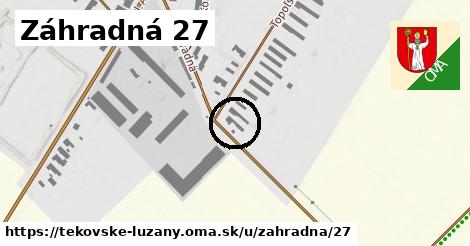 Záhradná 27, Tekovské Lužany