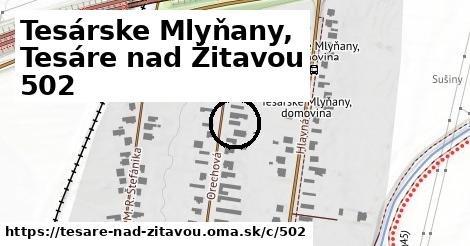 Tesárske Mlyňany, Tesáre nad Žitavou <span class="supisne">502</span>