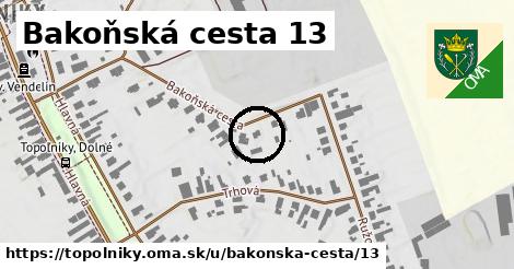 Bakoňská cesta 13, Topoľníky