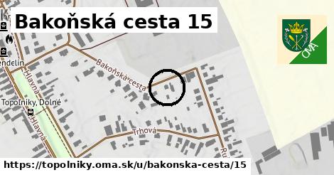 Bakoňská cesta 15, Topoľníky