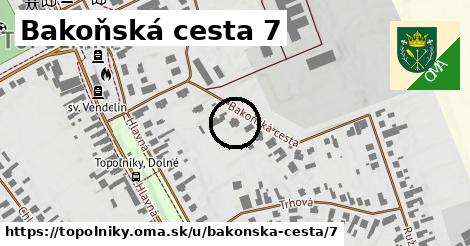 Bakoňská cesta 7, Topoľníky