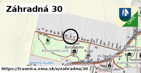 Záhradná 30, Trávnica