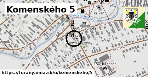 Komenského 5, Turany