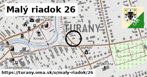 Malý riadok 26, Turany