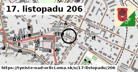 17. listopadu 206, Týniště nad Orlicí