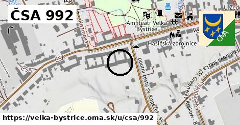 ČSA 992, Velká Bystřice