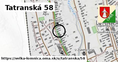 Tatranská 58, Veľká Lomnica
