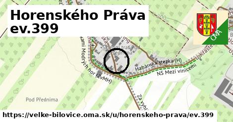 Horenského Práva ev.399, Velké Bílovice