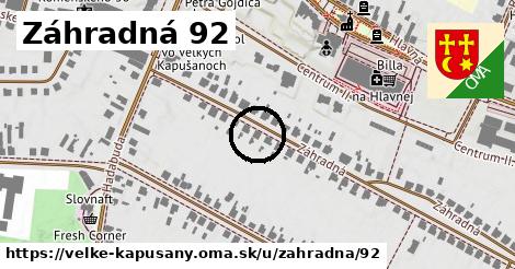 Záhradná 92, Veľké Kapušany