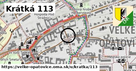 Krátká 113, Velké Opatovice