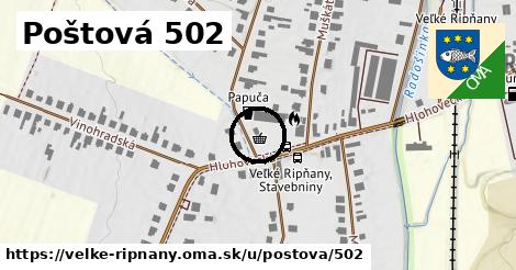 Poštová 502, Veľké Ripňany