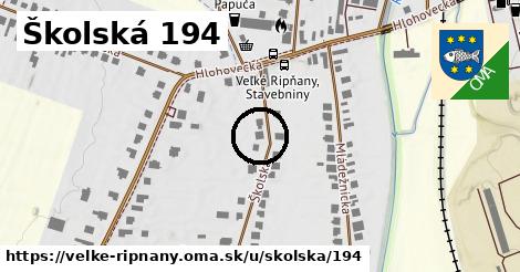 Školská 194, Veľké Ripňany