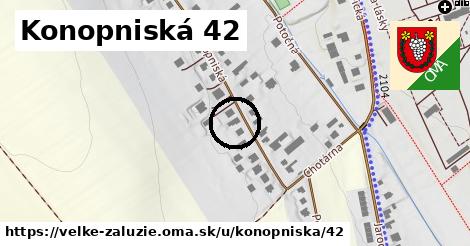 Konopniská 42, Veľké Zálužie