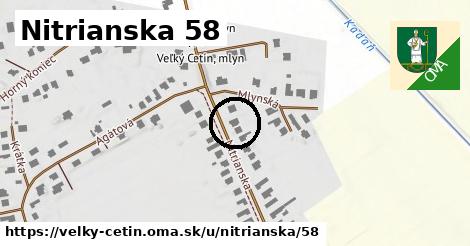 Nitrianska 58, Veľký Cetín