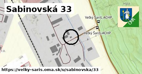 Sabinovská 33, Veľký Šariš