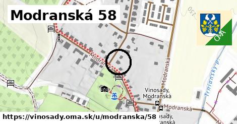 Modranská 58, Vinosady