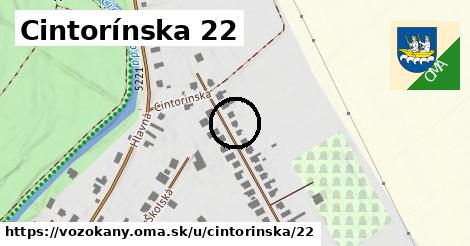 Cintorínska 22, Vozokany