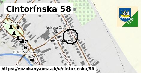 Cintorínska 58, Vozokany