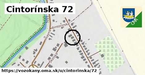 Cintorínska 72, Vozokany