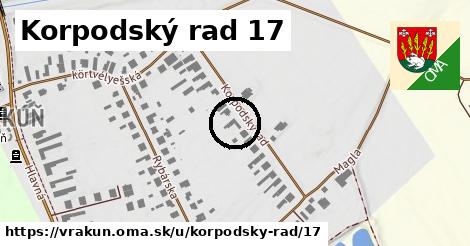 Korpodský rad 17, Vrakúň