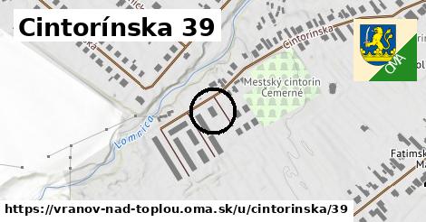 Cintorínska 39, Vranov nad Topľou