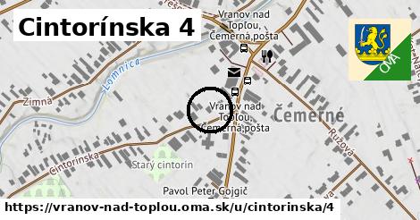 Cintorínska 4, Vranov nad Topľou