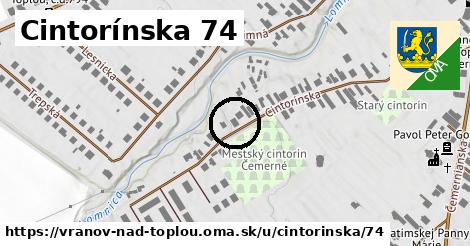 Cintorínska 74, Vranov nad Topľou