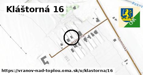 Kláštorná 16, Vranov nad Topľou