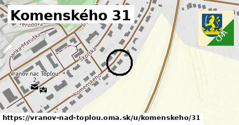 Komenského 31, Vranov nad Topľou