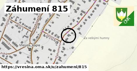 Záhumení 815, Vřesina