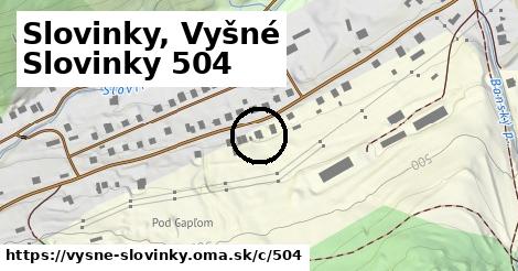Slovinky, Vyšné Slovinky <span class="supisne">504</span>