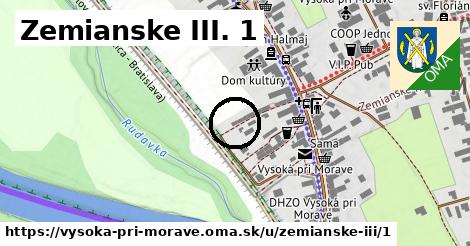 Zemianske III. 1, Vysoká pri Morave