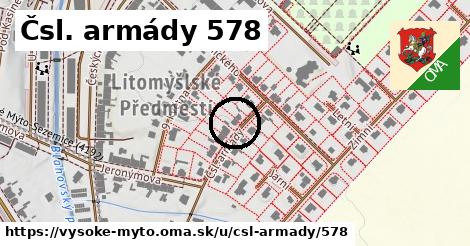 Čsl. armády 578, Vysoké Mýto