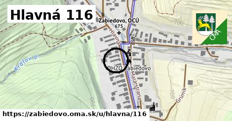 Hlavná 116, Zábiedovo