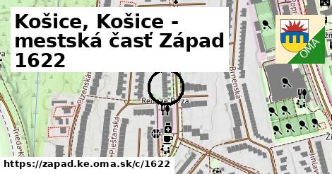 Košice, Košice - mestská časť Západ <span class="supisne">1622</span>