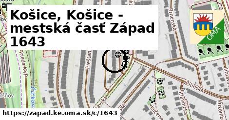 Košice, Košice - mestská časť Západ <span class="supisne">1643</span>