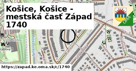 Košice, Košice - mestská časť Západ <span class="supisne">1740</span>