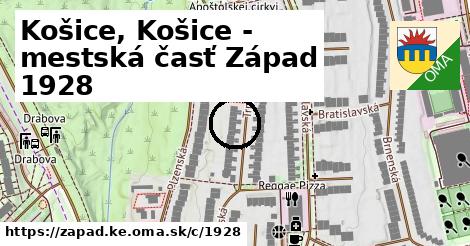 Košice, Košice - mestská časť Západ <span class="supisne">1928</span>