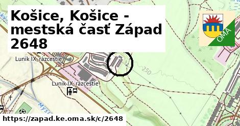Košice, Košice - mestská časť Západ <span class="supisne">2648</span>