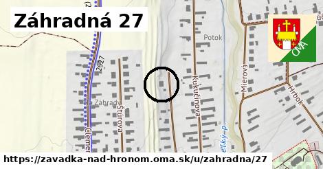 Záhradná 27, Závadka nad Hronom