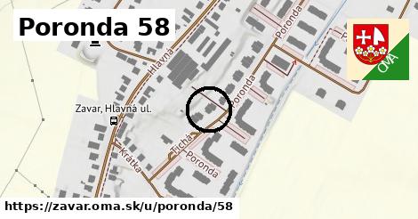 Poronda 58, Zavar