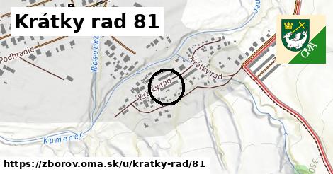 Krátky rad 81, Zborov