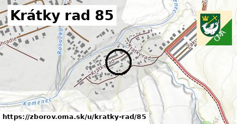 Krátky rad 85, Zborov