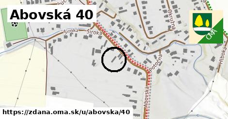 Abovská 40, Ždaňa