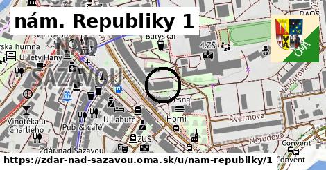 nám. Republiky 1, Žďár nad Sázavou