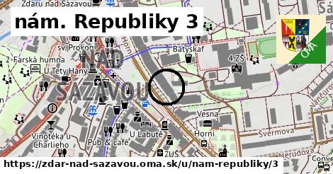 nám. Republiky 3, Žďár nad Sázavou