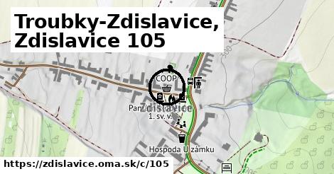 Troubky-Zdislavice, Zdislavice <span class="supisne">105</span>