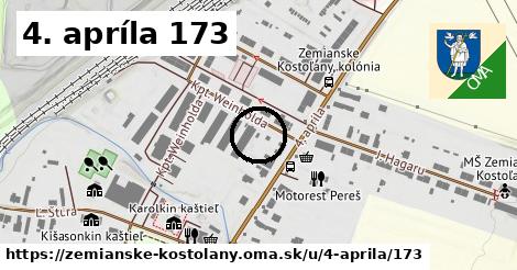 4. apríla 173, Zemianske Kostoľany