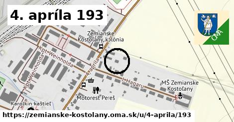 4. apríla 193, Zemianske Kostoľany